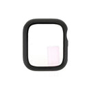 RURIHAI for Apple Watch Series 9 / 8 / 7 41mm All-Around Hard PC Protective Case with Built-in Tempered Glass Screen Protector - Black - 1