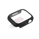 RURIHAI for Apple Watch Series 9 / 8 / 7 41mm All-Around Hard PC Protective Case with Built-in Tempered Glass Screen Protector - Black - 3