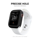 ENKAY HAT PRINCE for Apple Watch Series 9 / 8 / 7 41mm Scratch-resistant TPU Watch Case Cover with Hot Bending Curved Full Size PET Screen Protective Film - Black - 4
