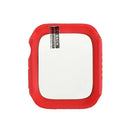 Rubberized Matte PC Watch Case Cover with Tempered Glass Film for Apple Watch Series 9 / 8 / 7 45mm - Red - 2