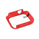 Rubberized Matte PC Watch Case Cover with Tempered Glass Film for Apple Watch Series 9 / 8 / 7 45mm - Red - 4