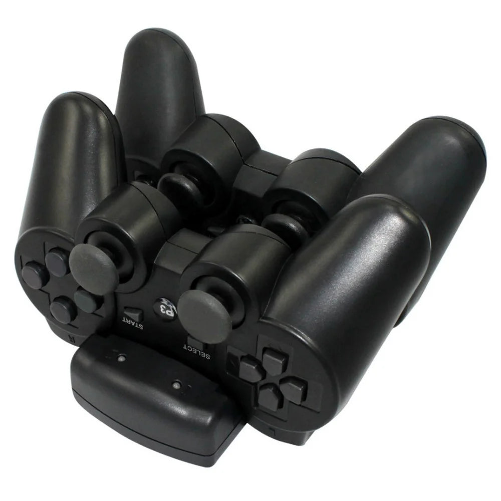 2 in 1 Dual Ports Charging Dock Multifunction Charging Station with Light Indicator for PS3/PS3 Move Controller - 2