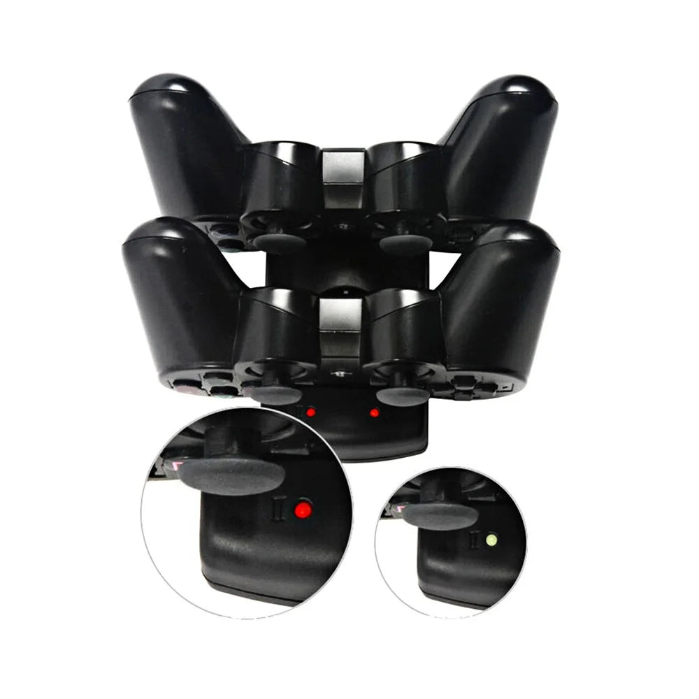 2 in 1 Dual Ports Charging Dock Multifunction Charging Station with Light Indicator for PS3/PS3 Move Controller - 3