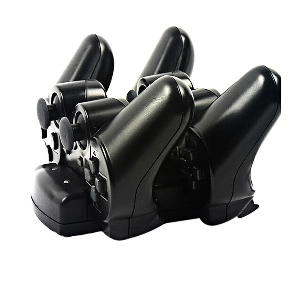 2 in 1 Dual Ports Charging Dock Multifunction Charging Station with Light Indicator for PS3/PS3 Move Controller - 4
