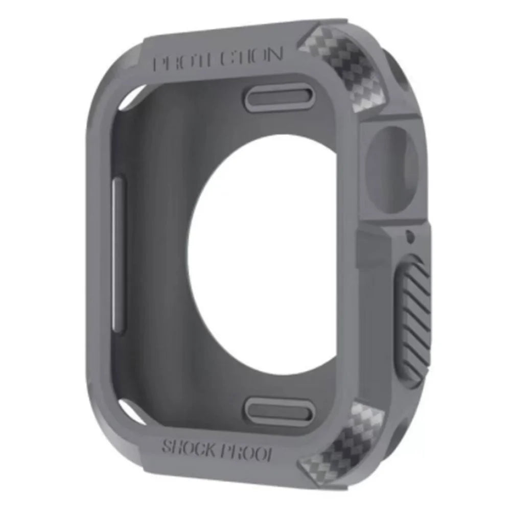 Anti-drop Full Protection Soft TPU Smart Watch Case Cover for Apple Watch Series 9 / 8 / 7 45mm / SE3 / SE2 / SE1 /  6 / 5 / 4 44mm - Grey - 1