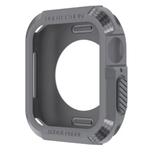 Anti-drop Full Protection Soft TPU Smart Watch Case Cover for Apple Watch Series 9 / 8 / 7 45mm / SE3 / SE2 / SE1 /  6 / 5 / 4 44mm - Grey - 1