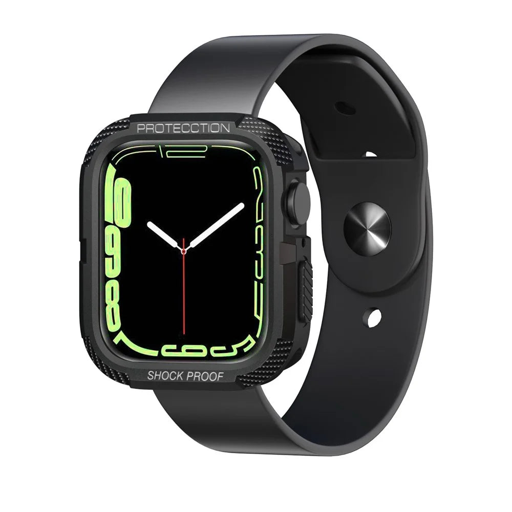 Anti-drop Full Protection Soft TPU Smart Watch Case Cover for Apple Watch Series 9 / 8 / 7 45mm / SE3 / SE2 / SE1 /  6 / 5 / 4 44mm - Grey - 3