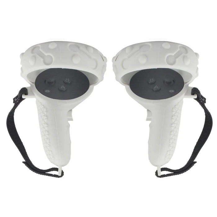 1 Pair Silicone Protective Grip Cover for Oculus Quest 2 VR Controller Handle Sleeve Case - White - 1