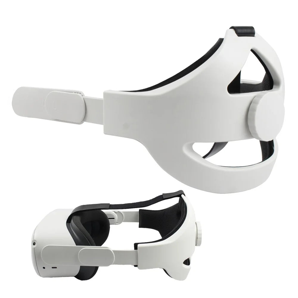 Ergonomic Headband with Removable Cushion Head Strap for Oculus Quest 2 VR Helmet - White - 1