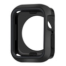 Soft Silicone Dual Color Smart Watch Protective Case Cover Frame for Apple Watch Series 9 / 8 / 7 45mm - Black / Black - 2