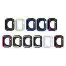 Soft Silicone Dual Color Smart Watch Protective Case Cover Frame for Apple Watch Series 9 / 8 / 7 45mm - Black / Black - 3