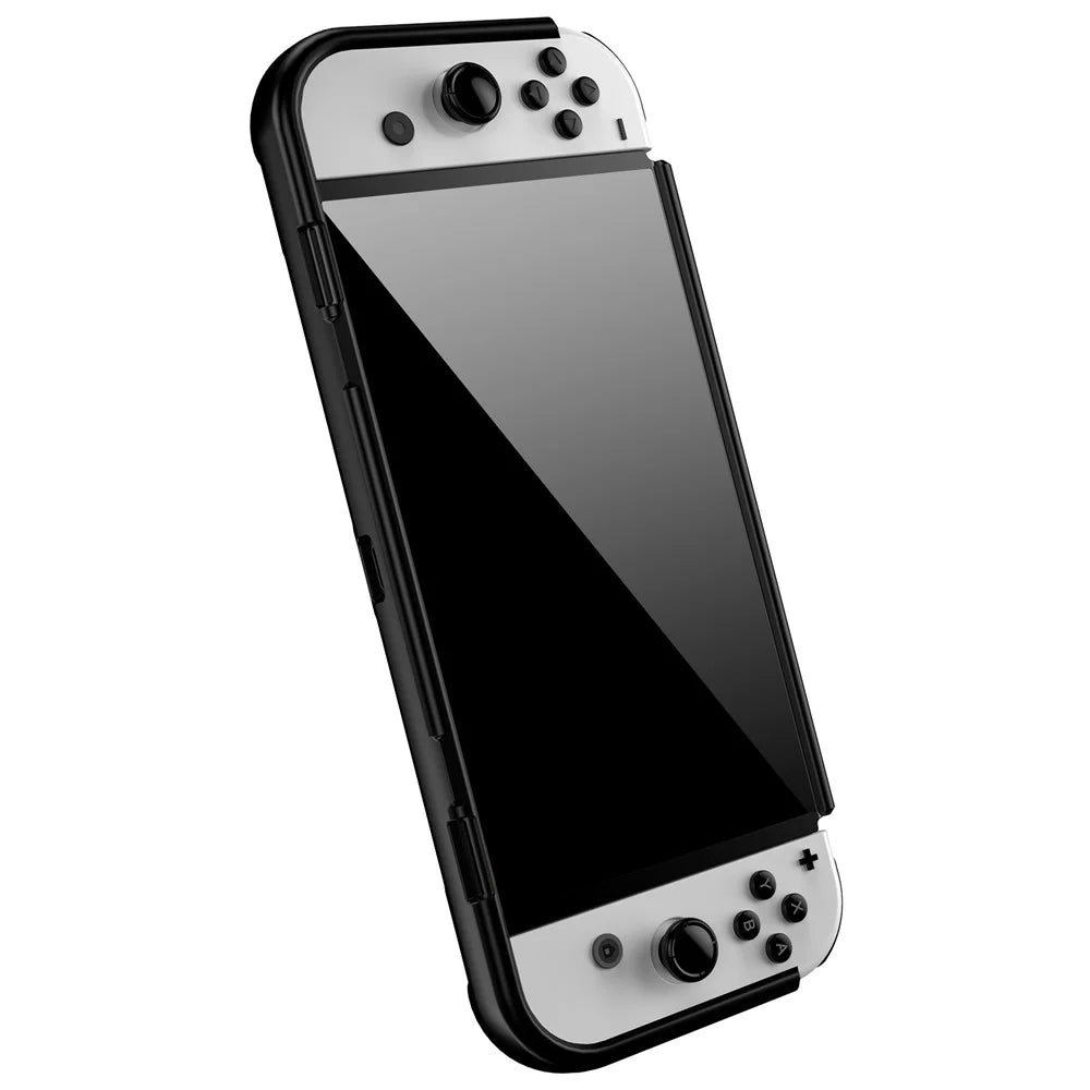 Shockproof Soft TPU Case Protective Sleeve Cover for Nintendo Switch OLED Console - Black - 2
