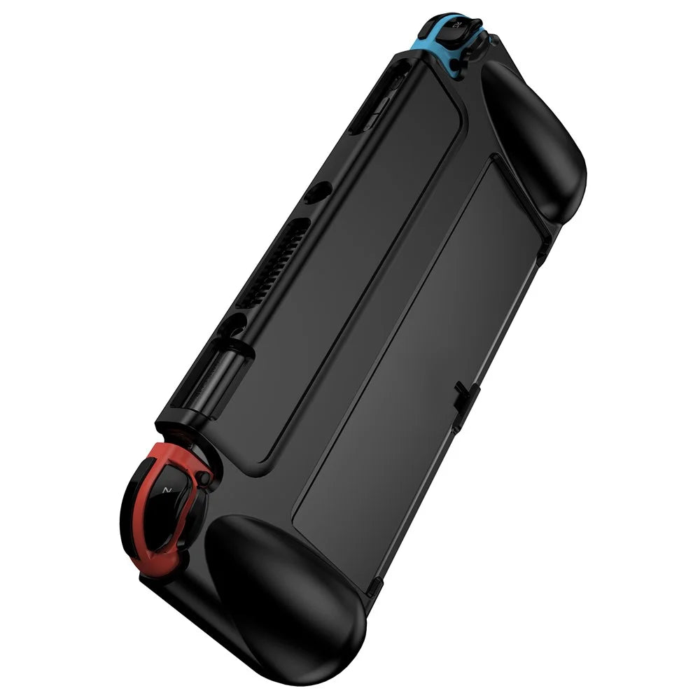 Shockproof Soft TPU Case Protective Sleeve Cover for Nintendo Switch OLED Console - Black - 3