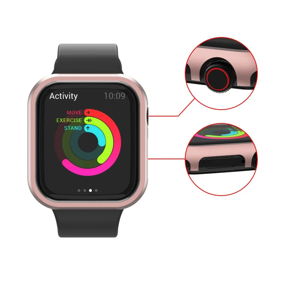 Aluminium Alloy Watch Case Frame Cover for Apple Watch SE3 / SE2 / SE1 /  6 / 5 / 4 40mm - Pink - 3