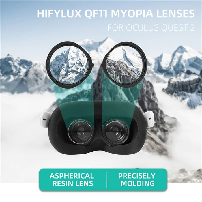 HIFYLUX QF11 1 Pair -1.0D Aspherical Myopia Lenses Nearsighted Corrective Resin Glasses Lenses VR Accessories for Oculus Quest 2 - 2