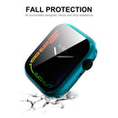 ENKAY HAT PRINCE Electroplated TPU Smart Watch Case with Tempered Glass Screen Protector for Apple Watch Series 9 / 8 / 7 45mm - Cyan - 7