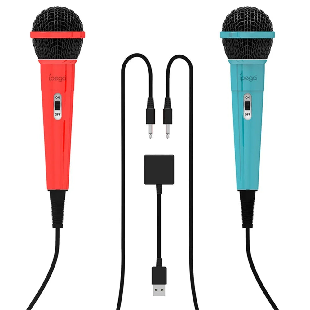 IPEGA PG-SW089 Gaming Microphones Double Wired Mic Kit with Switch for Nintendo Switch / PS5 / PS4 - 1