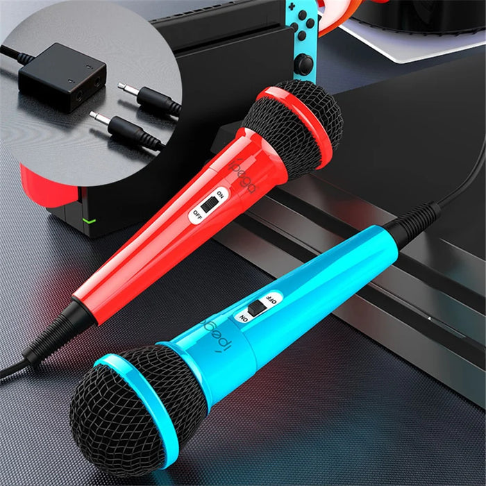 IPEGA PG-SW089 Gaming Microphones Double Wired Mic Kit with Switch for Nintendo Switch / PS5 / PS4 - 7