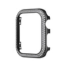 Anti-Fall Zinc Alloy Watch Protective Case Cover with Rhinestone Decor for Apple Watch Series SE3 / SE2 / SE1 /  6 / 5 / 4 44mm - Black - 3