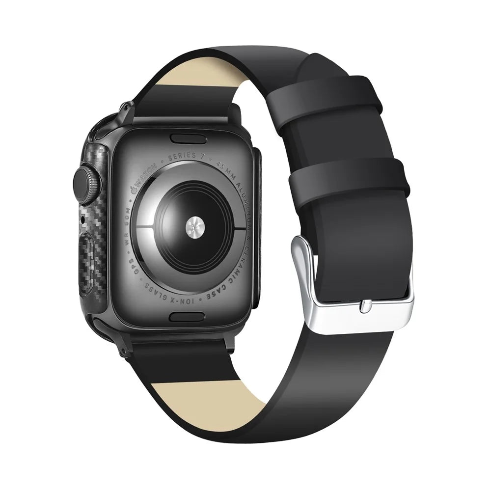 Carbon Fiber Hard PC Smart Watch Protective Cover Case for Apple Watch Series 9 / 8 / 7 41mm - 4