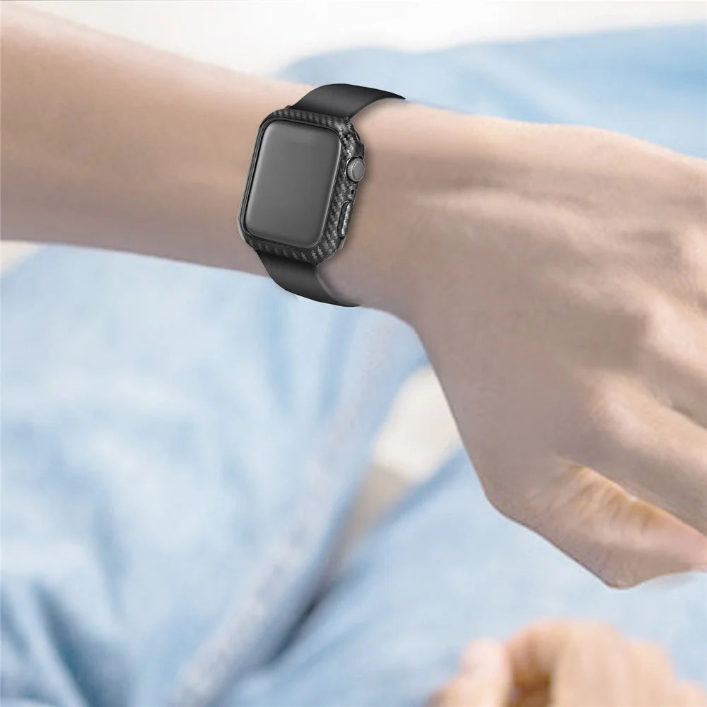 Carbon Fiber Hard PC Smart Watch Protective Cover Case for Apple Watch Series 9 / 8 / 7 41mm - 5