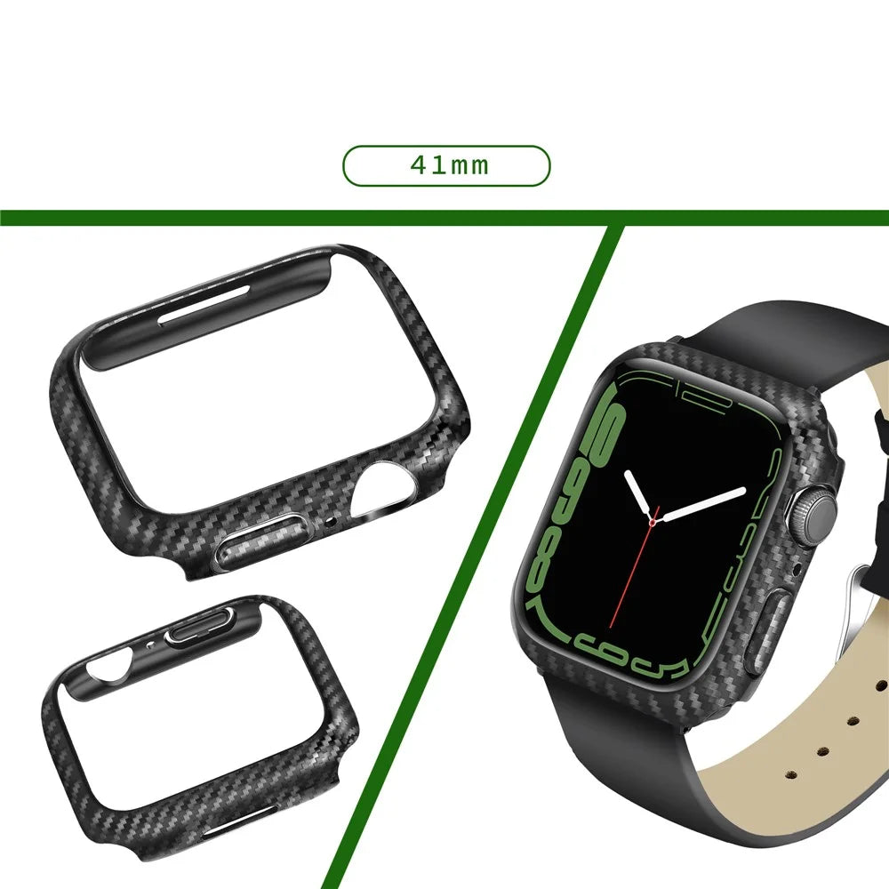 Carbon Fiber Hard PC Smart Watch Protective Cover Case for Apple Watch Series 9 / 8 / 7 41mm - 6
