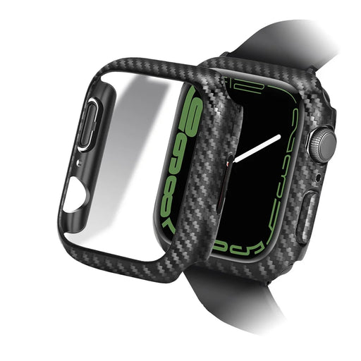 Carbon Fiber Anti-fall Hard PC Watch Protective Case Cover for Apple Watch Series 9 / 8 / 7 45mm - 1