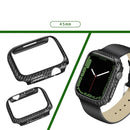 Carbon Fiber Anti-fall Hard PC Watch Protective Case Cover for Apple Watch Series 9 / 8 / 7 45mm - 6