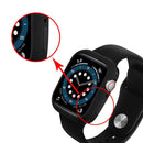 Soft TPU Smart Watch Protective Case Shell with Enclosed Button for Apple Watch Series 9 / 8 / 7 45mm - Black / Black - 6