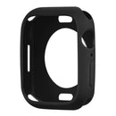 Soft TPU Smart Watch Protective Case Shell with Enclosed Button for Apple Watch Series 9 / 8 / 7 45mm - Black / Black - 7