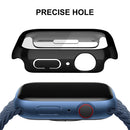 ENKAY HAT PRINCE 9H Tempered Glass Film Electroplating Hard PC Watch Case Cover for Apple Watch Series 9 / 8 / 7 45mm - Black - 4