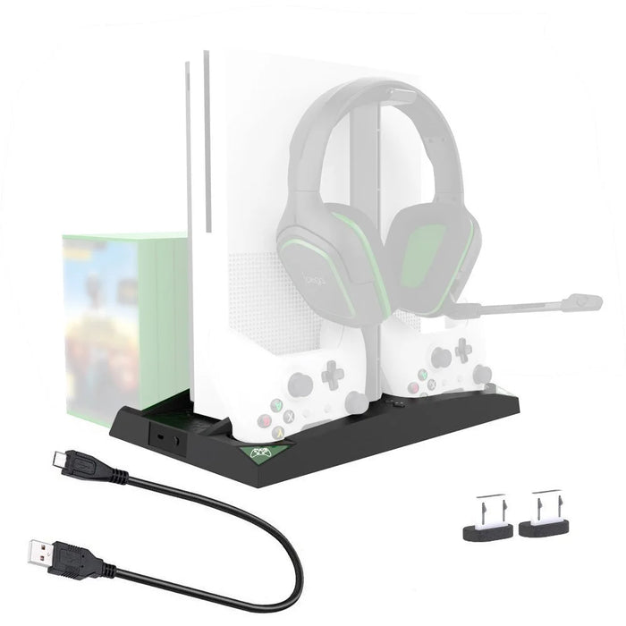IPEGA PG-XB007 6 in 1 Multi-function Vertical Charging Dock for Xbox One Game Controller Charging Station with Headset Stand/Cooling Fan - 1