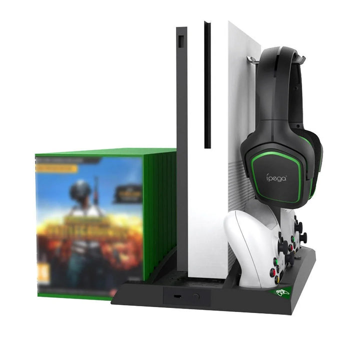 IPEGA PG-XB007 6 in 1 Multi-function Vertical Charging Dock for Xbox One Game Controller Charging Station with Headset Stand/Cooling Fan - 3