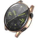 ENKAY HAT PRINCE for Huawei Watch GT 3 46mm Anti-scratch 9H Tempered Glass Screen Protector Electroplating Hard PC Watch Case - Rose Gold - 1