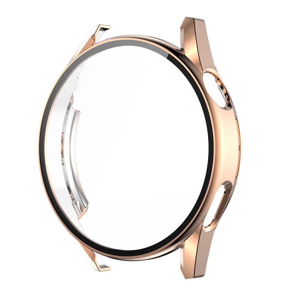 ENKAY HAT PRINCE for Huawei Watch GT 3 42mm 9H Tempered Glass Screen Protector Precise Cutout Electroplating Hard PC Watch Cover Case - Rose Gold - 2