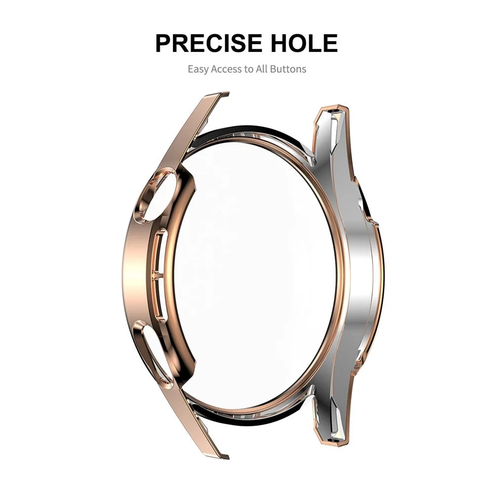 ENKAY HAT PRINCE for Huawei Watch GT 3 42mm 9H Tempered Glass Screen Protector Precise Cutout Electroplating Hard PC Watch Cover Case - Rose Gold - 5