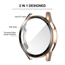 ENKAY HAT PRINCE for Huawei Watch GT 3 46mm 9H Tempered Glass Screen Protector Scale Design Electroplating Hard PC Watch Protective Case - Rose Gold - 3