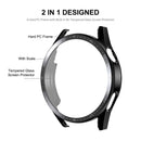 ENKAY HAT PRINCE for Huawei Watch GT 3 46mm Matte Rubberized Hard PC Watch Case with Scale + 9H Tempered Glass Screen Protector - Black - 3