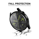 ENKAY HAT PRINCE for Huawei Watch GT 3 46mm 9H Tempered Glass Screen Protector Matte Rubberized Hard PC Watch Case - Black - 7