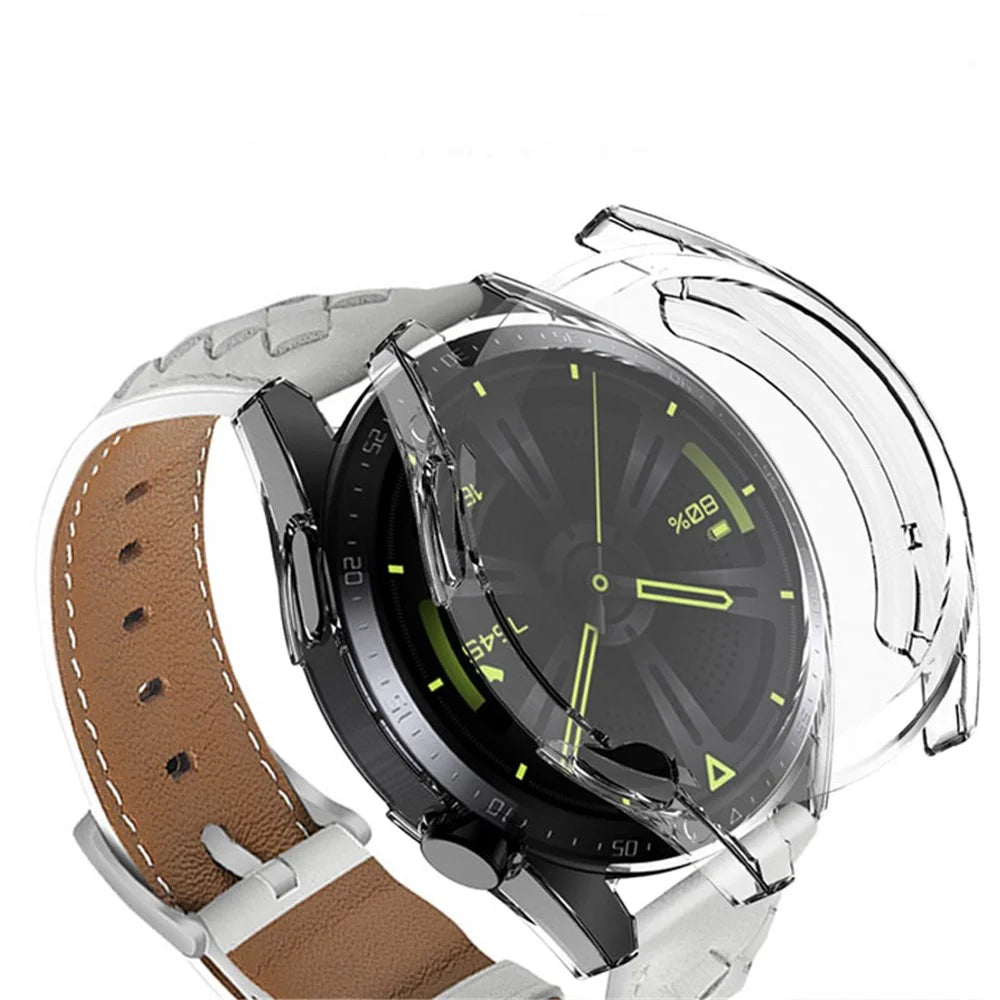 For Huawei Watch GT 3 42mm Clear Soft TPU Electroplated Full Coverage Anti-drop Watch Protective Case - 1