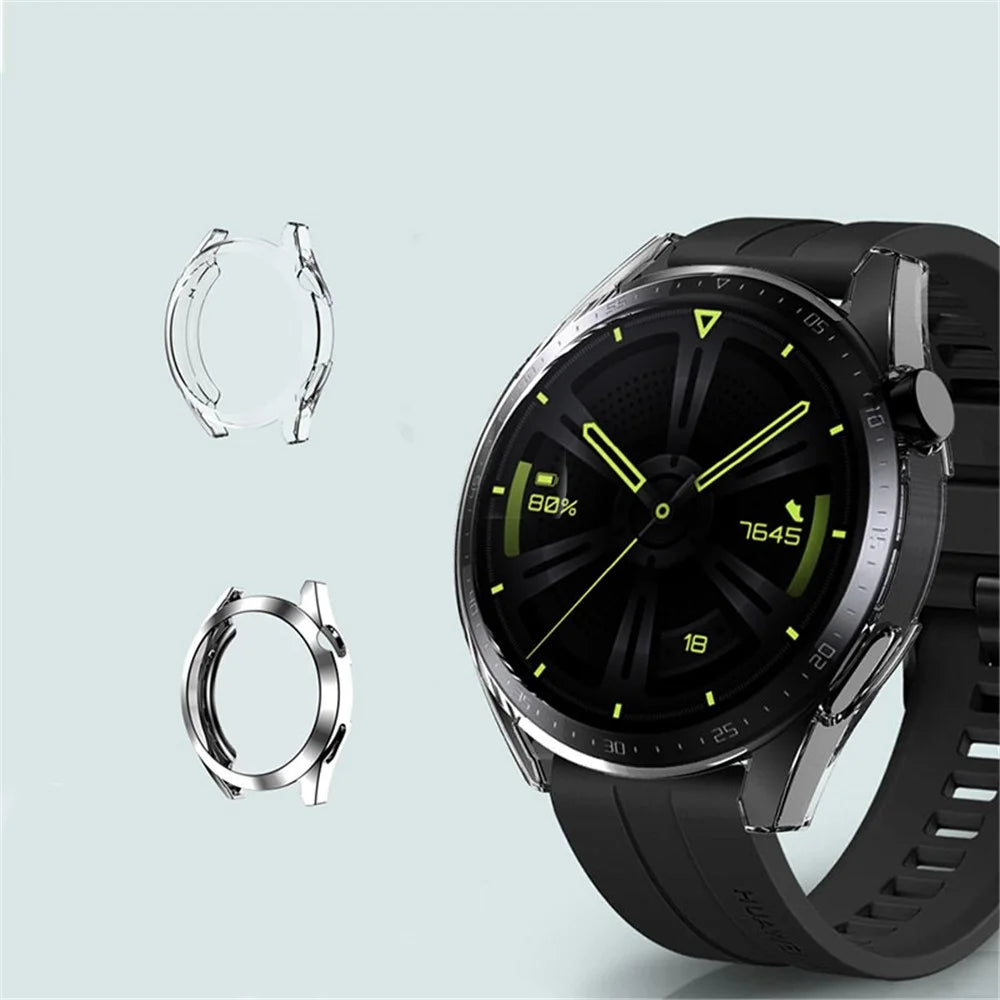 For Huawei Watch GT 3 42mm Clear Soft TPU Electroplated Full Coverage Anti-drop Watch Protective Case - 2