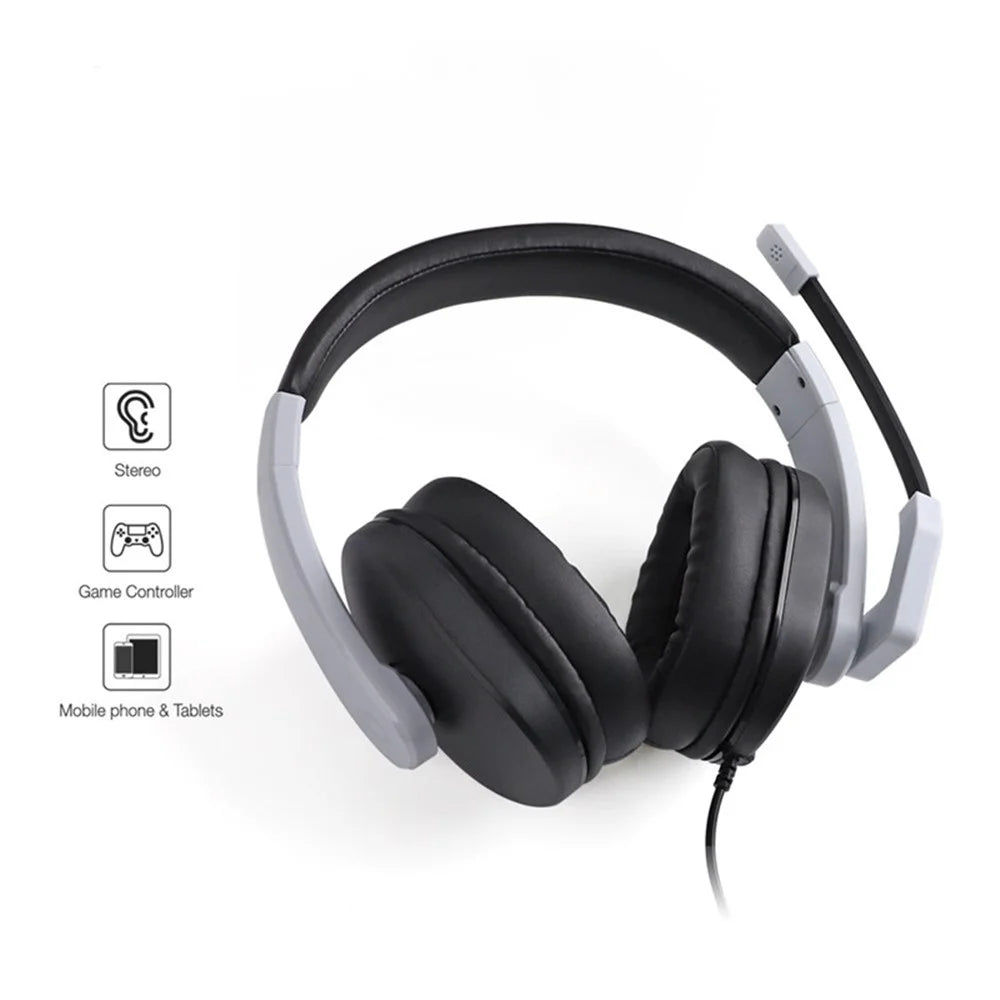 DOBE TY-1802 3.5mm Gaming Headset Wired Stereo Headphones Noise-canceling Earphone with Mic Soft Earmuffs for PS5/PS4/Xbox One/360/Switch/PC - 6
