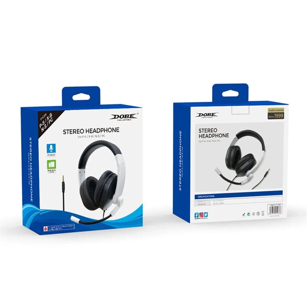 DOBE TY-1802 3.5mm Gaming Headset Wired Stereo Headphones Noise-canceling Earphone with Mic Soft Earmuffs for PS5/PS4/Xbox One/360/Switch/PC - 7