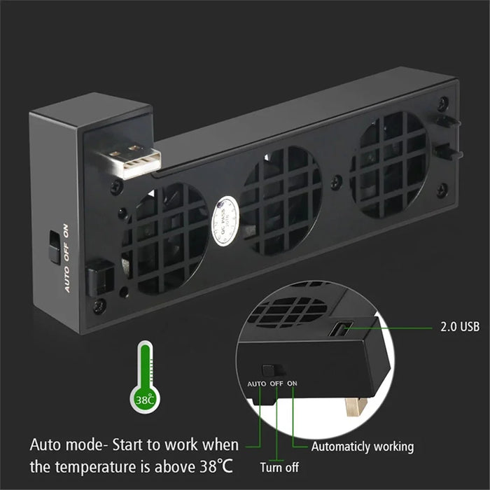 DOBE TYX-1769 For Xbox One X Cooling Fan Game Console Rear Radiator Temperature Control Fan - 5
