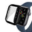 PC Watch Case for Apple Watch Series 9 / 8 / 7 45mm Well-protected Electroplating Watch Cover with Tempered Glass Screen Protector - Black - 1