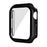 PC Watch Case for Apple Watch Series 9 / 8 / 7 45mm Well-protected Electroplating Watch Cover with Tempered Glass Screen Protector - Black - 6
