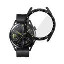 For Huawei Watch GT 3 46mm Shockproof Hard PC Frame Protective Shell with Anti-Scratch HD Tempered Glass Screen Protector - Black - 4