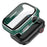 For Apple Watch Series 9 / 8 / 7 41mm Hard PC Anti-scratch Watch Case Shell with Tempered Glass Screen Protector - Green - 1