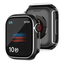 For Apple Watch Series 9 / 8 / 7 45mm Tempered Glass Film Full Protection Watch Case Hard PC Cover - Black - 3