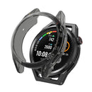 For Huawei Watch GT Runner Transparent TPU Smart Watch Half Cover Protective Case - Black - 1